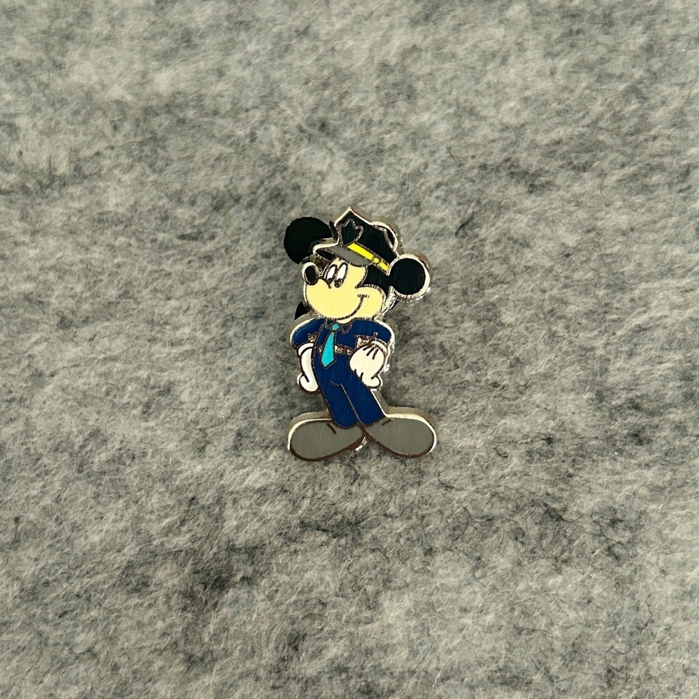Disney Vintage Mickey Mouse Railroad Conductor Enamel Pin – Collectible